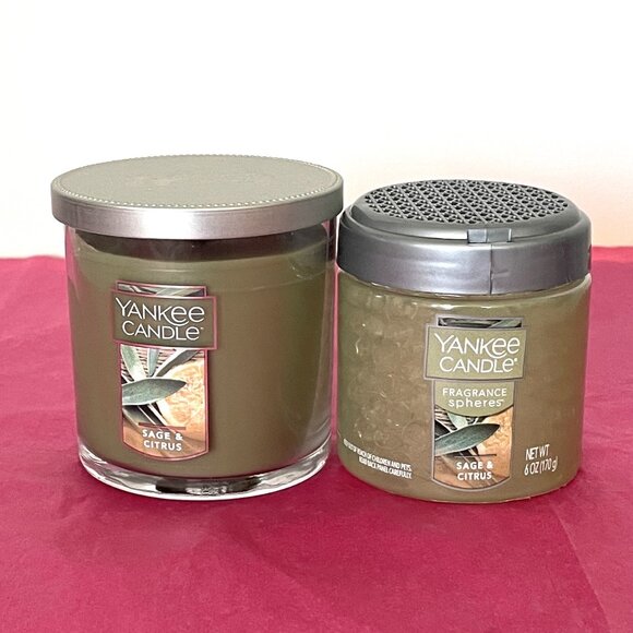 Yankee Candle Sage & Citrus Candle and Fragrance Sphere Set - Picture 2 of 6